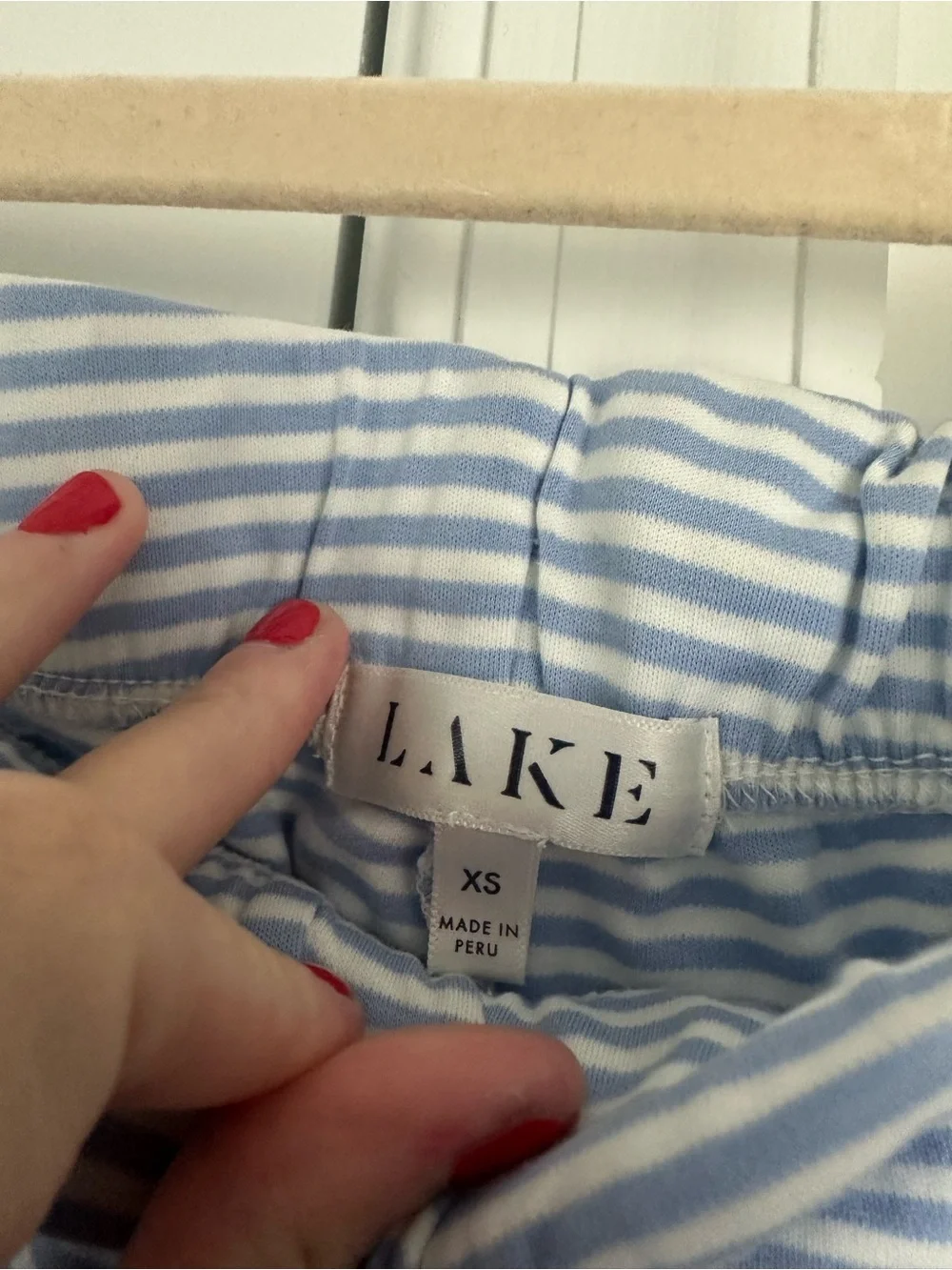 LAKE Pajamas Pima Maternity Shorts Set in hydrangea XS